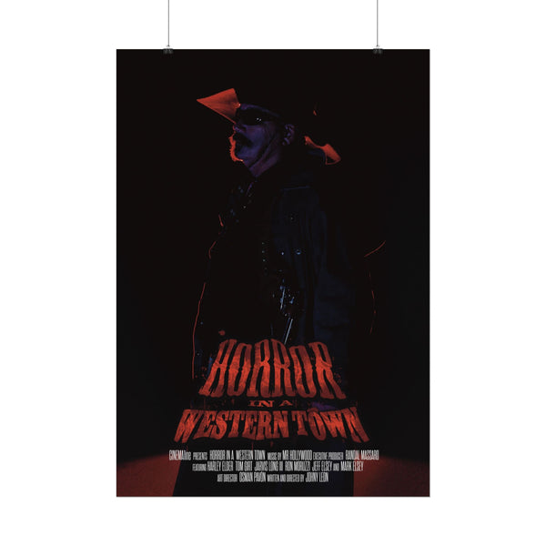 Horror in a western Town character 1  Rolled Posters