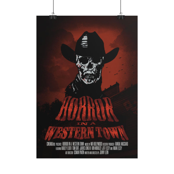 Horror in a western Town Teaser Rolled Posters