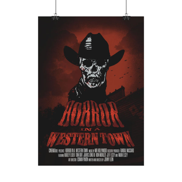 Horror in a western Town Teaser Rolled Posters