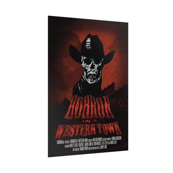 Horror in a western Town Teaser Rolled Posters