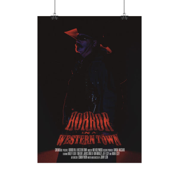 Horror in a western Town character 1  Rolled Posters