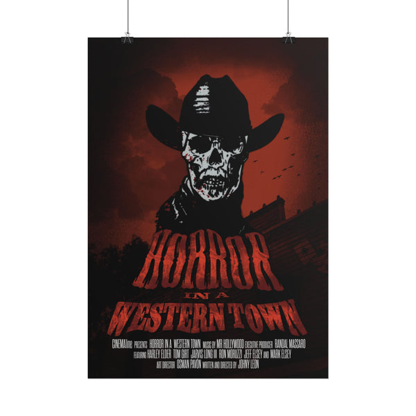 Horror in a western Town Teaser Rolled Posters