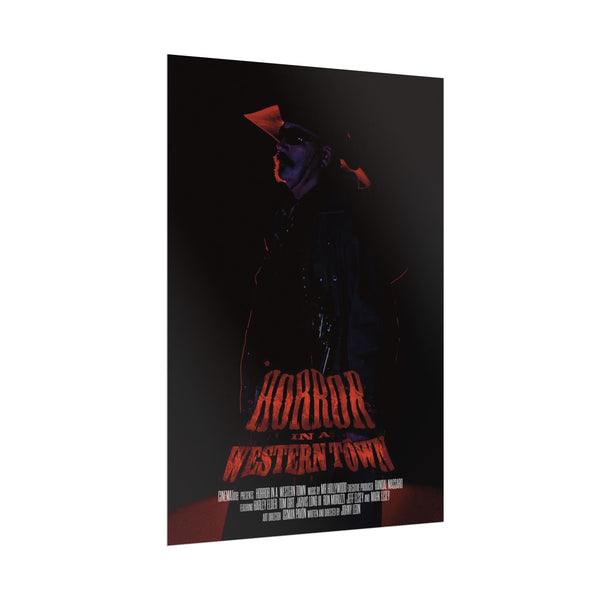 Horror in a western Town character 1  Rolled Posters