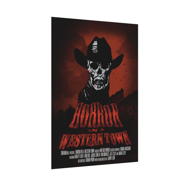 Horror in a western Town Teaser Rolled Posters