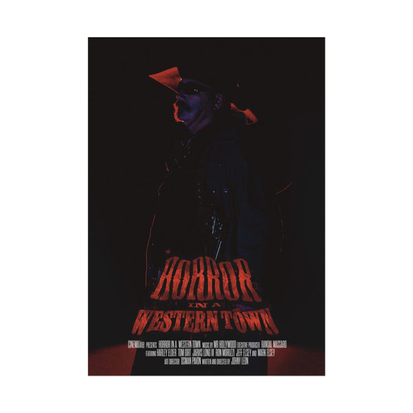 Horror in a western Town character 1  Rolled Posters