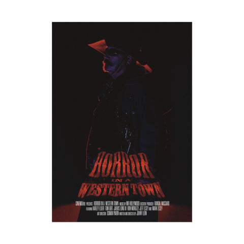 Horror in a western Town character 1  Rolled Posters