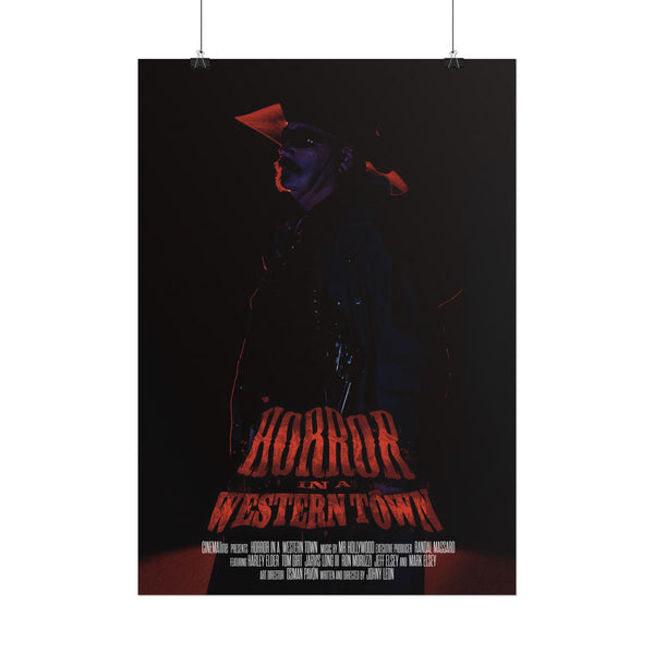 Horror in a western Town character 1  Rolled Posters