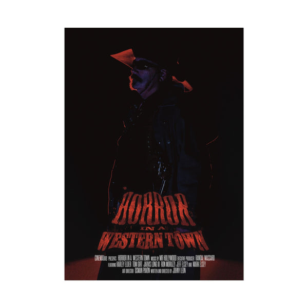 Horror in a western Town character 1  Rolled Posters